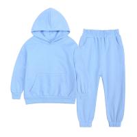 Algodón Conjunto de ropa para niños, Camisa de entrenamiento & Pantalones, teñido de manera simple, Sólido, más colores para elegir,  Conjunto