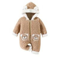 Polyester Slim Crawling Baby Suit & thermal Crawling Baby Suit patchwork khaki PC