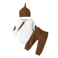 Cotton Slim Crawling Baby Suit & three piece Crawling Baby Suit & Hat & Pants patchwork Set