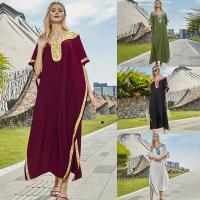 Polyester Swimming Cover Ups side slit & sun protection & loose : PC