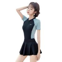 Polyester One-piece Swimsuit slimming & two piece & skinny style Solid Set