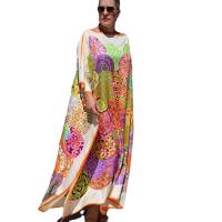 Polyester Swimming Cover Ups side slit & loose printed : PC
