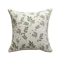 Cotton Cloth Throw Pillow Covers embroidered Plant PC