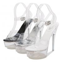 PVC buckle & Stiletto High-Heeled Shoes Solid Pair
