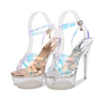 PVC buckle & Stiletto High-Heeled Shoes Pair