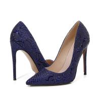 PU Leather Stiletto High-Heeled Shoes snakeskin pattern Pair