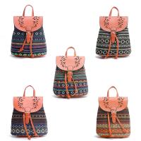 Polyester Cotton & PU Leather Bucket Bag Backpack soft surface PC