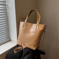PU Leather Bucket Bag Handbag soft surface & attached with hanging strap Solid PC
