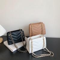 PU Leather Shoulder Bag with chain & soft surface PC