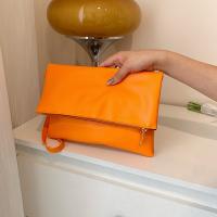 PU Leather Envelope Clutch Bag soft surface Solid PC