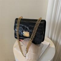 PU Leather Box Bag Shoulder Bag with chain Stone Grain PC