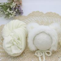 Polyester Baby Hat two piece plain dyed Solid Set