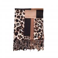 Polyester Tassels Women Scarf can be use as shawl & thermal Plain Weave leopard PC