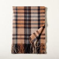 Polyester Tassels Women Scarf can be use as shawl & thermal Plain Weave plaid PC