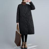 Polyester Plus Size Women Parkas mid-long style & loose & thermal PC