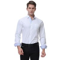 Polyester Men Long Sleeve Casual Shirts Solid PC