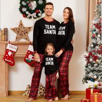 Viscose Parent-Child Cloth Set christmas design printed letter black Set