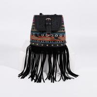 Polyester Cotton & PU Leather Tassels Backpack soft surface PC