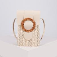 Straw Woven Shoulder Bag Mini & soft surface PC