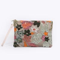 PU Leather & Sequin Clutch Bag soft surface & embroidered PC