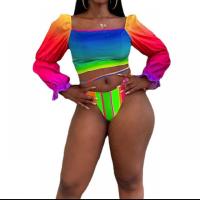 Polyester Tankinis Set & two piece multi-colored Set