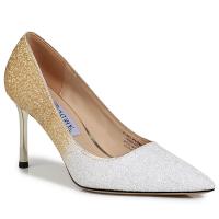 Microfiber PU Synthetic Leather Stiletto High-Heeled Shoes Sequin Pair