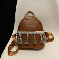 PU Leather Tassels Backpack soft surface PC
