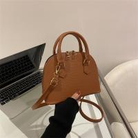 PU Leather Shell Shape Handbag attached with hanging strap snakeskin pattern PC