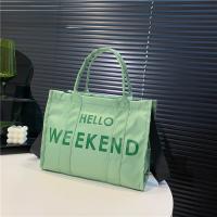 Nylon Handbag soft surface & attached with hanging strap letter PC