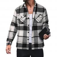 Cotton Men Long Sleeve Casual Shirts & with pocket printed plaid PC