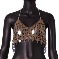 Acrylic Crop Top Camisole backless brown : PC