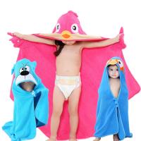 Cotton Absorbent & With Siamese Cap Bath Towel for children plain dyed PC