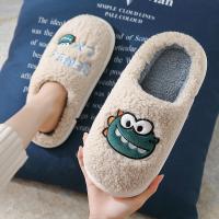 Coral Fleece Fluffy slippers & anti-skidding & thermal embroidered Cartoon Pair