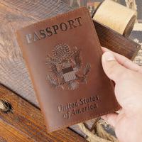 クレイジーホースレザー パスポートホルダー 選択のためのより多くの色 一つ