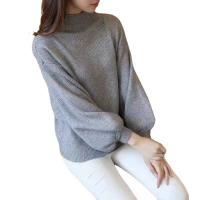 Polyester Women Sweater loose knitted Solid : PC