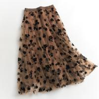 Polyester High Waist Skirt loose patchwork : PC