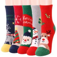 Nylon Women Knee Socks thermal mixed pattern mixed colors : Bag
