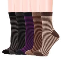Nylon & Spandex & Cotton Women Knee Socks thermal striped mixed colors : Bag