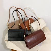 PU Leather Easy Matching Shoulder Bag soft surface crocodile grain PC