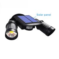 Plastic induction switch Courtyard Light solar charge Solid black PC