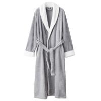 Flannel Couple pajamas & thick fleece & thermal plain dyed Solid PC