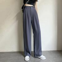 Linen & Cotton Wide Leg Trousers & High Waist Women Casual Pants & loose washed Solid PC