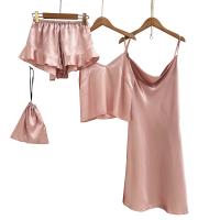 Polyester Women Pajama Set flexible & four piece & thermal Solid PC