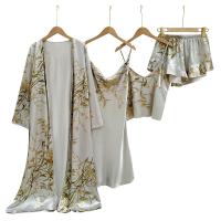 Viscose & Polyester Women Robe Set five piece & flexible & breathable PC