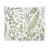Polyester Tapestry christmas design printed leaf pattern green PC