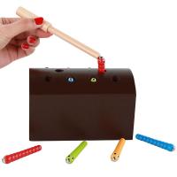 Wooden Creative Worms Catching Game Box