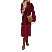 Polyester Plus Size Women Overcoat & loose Solid PC