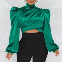 Polyester Frauen Langarm Blusen, Solide, mehr Farben zur Auswahl,  Stück