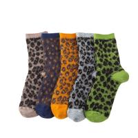 Laine Chaussette de cheville de femmes Tisser Leopard multicolore : Beaucoup