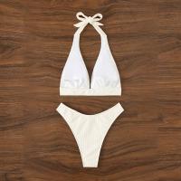 Polyamid Bikini, Solide, Weiß,  Festgelegt